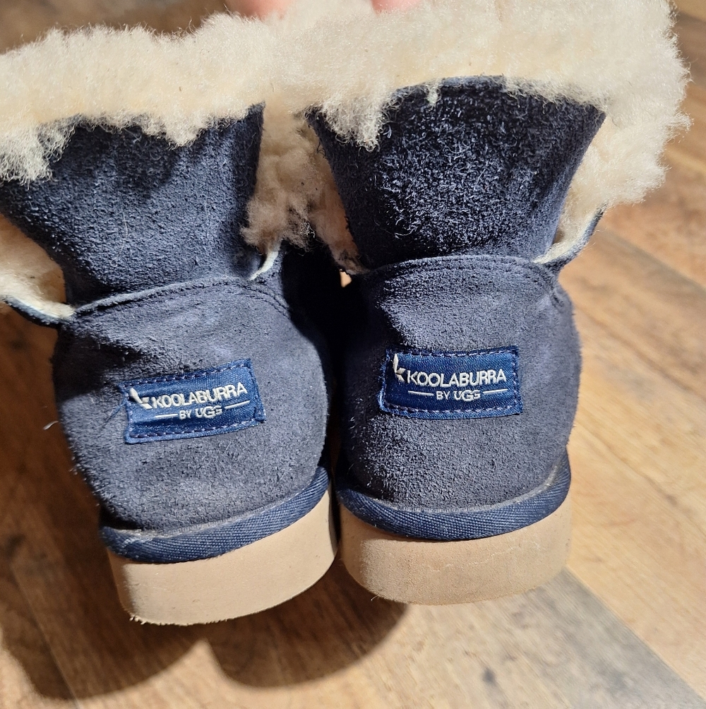 Koolaburra by UGG Navy Ankle Boots with Cream Lining